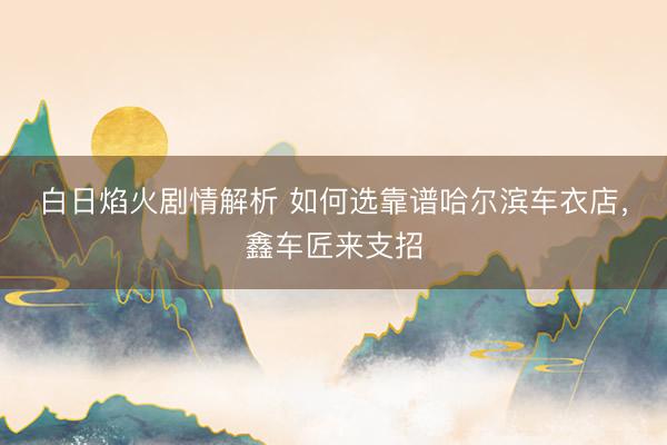 白日焰火剧情解析 如何选靠谱哈尔滨车衣店，鑫车匠来支招