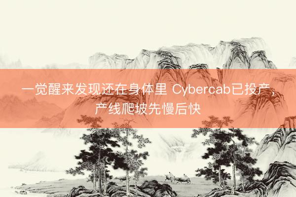 一觉醒来发现还在身体里 Cybercab已投产,产线爬坡先慢后快
