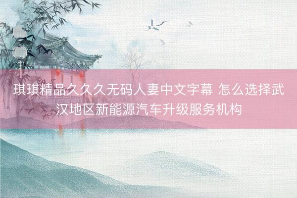 琪琪精品久久久无码人妻中文字幕 怎么选择武汉地区新能源汽车升级服务机构