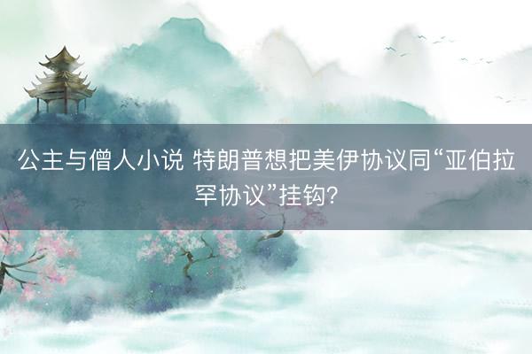 公主与僧人小说 特朗普想把美伊协议同“亚伯拉罕协议”挂钩？
