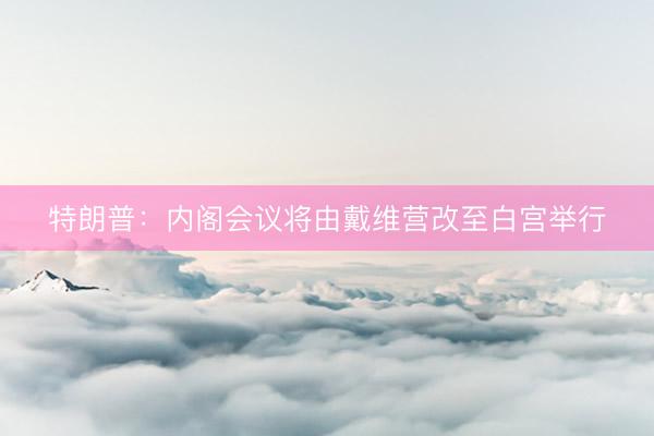 特朗普：内阁会议将由戴维营改至白宫举行