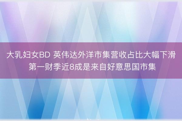 大乳妇女BD 英伟达外洋市集营收占比大幅下滑 第一财季近8成是来自好意思国市集