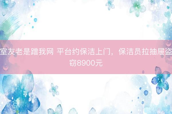 室友老是蹭我网 平台约保洁上门，保洁员拉抽屉盗窃8900元
