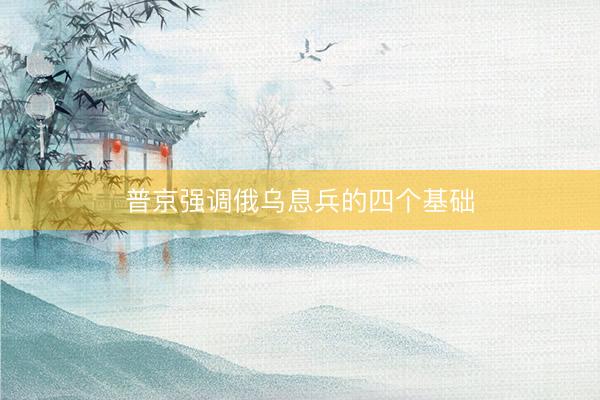 普京强调俄乌息兵的四个基础